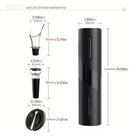 Electric Wine Opener Set Intelligent Automatic Wine Opener Bottle Opener Wine Set (Option: Black1)