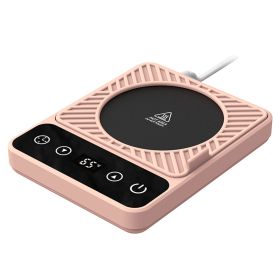 Desktop Electric Mug Warmer Auto Shut Off Timer Setting 6 Temperature Levels Cup Warmer for Milk Tea Cup Heating Plate (Option: Pink)